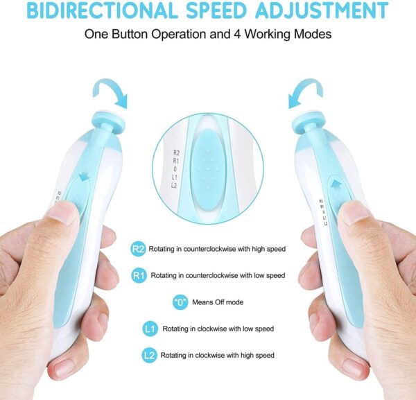 Baby Nail Trimmer New Born with Lights | Electric Baby Nail Cutter 0-6 Months - Image 7