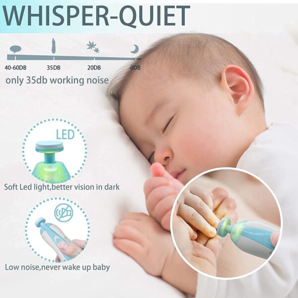 Baby Nail Trimmer New Born with Lights | Electric Baby Nail Cutter 0-6 Months - Image 6