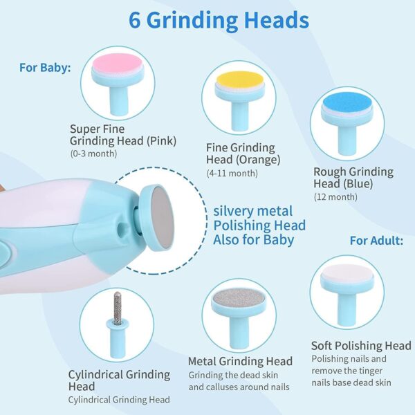 Baby Nail Trimmer New Born with Lights | Electric Baby Nail Cutter 0-6 Months - Image 5