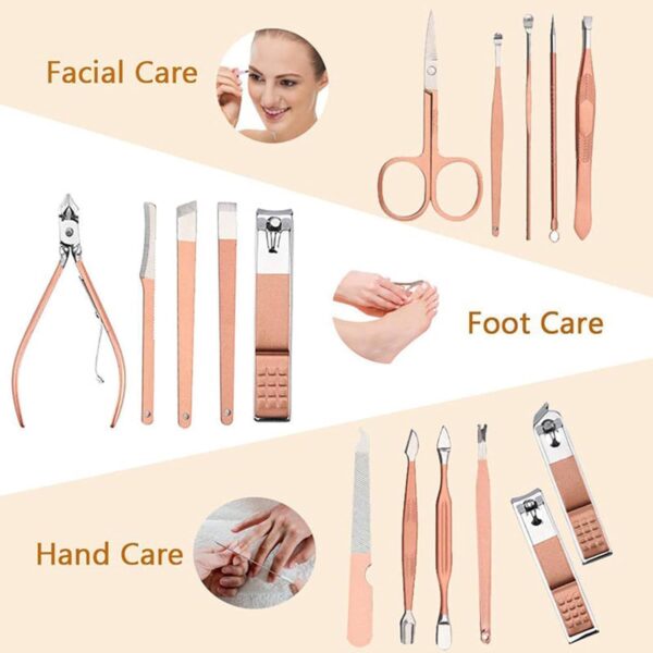 Manicure pedicure kit, nail Cutter set, uses16 in1 Tool kit - Image 4