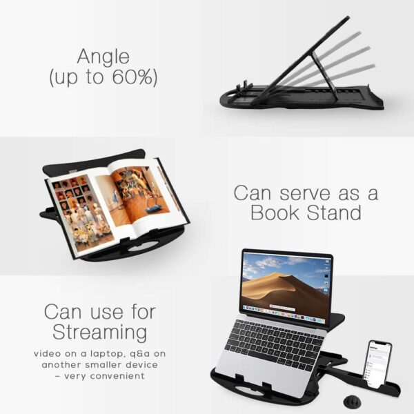 STRIFF Adjustable Laptop Tabletop Stand Patented Riser Ventilated Portable Foldable Compatible - Image 2