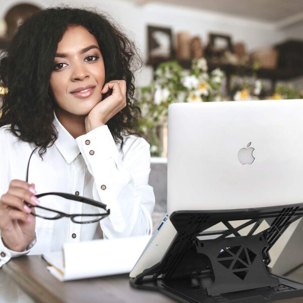 STRIFF Adjustable Laptop Tabletop Stand Patented Riser Ventilated Portable Foldable Compatible - Image 4